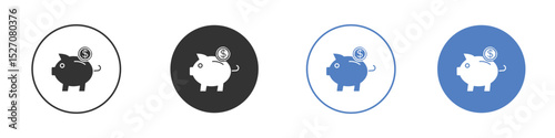 Piggy bank icon vector. Logo Template illustration design