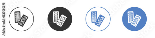 Pill blister pack icon vector. Logo Template illustration design