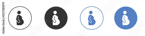 Pregnant woman icon vector. Logo Template illustration design