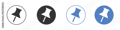 Push pin icon vector. Logo Template illustration design