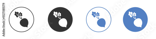 Radish icon vector. Logo Template illustration design
