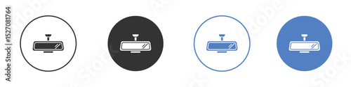 Rear mirror icon vector. Logo Template illustration design