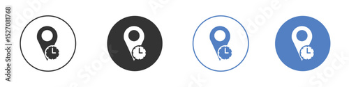 Real time location icon vector. Logo Template illustration design