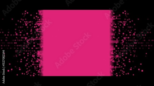Pink pixelated square minimal abstract geometric background. Seamless looping motion design. Video animation Ultra HD 4K 3840x2160