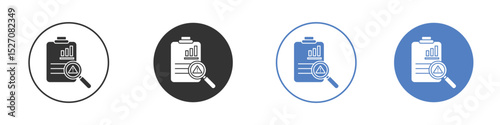 Risk analysis icon vector. Logo Template illustration design