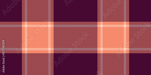 Vibrant coral and deep maroon plaid pattern.  Perfect for textile design, fashion, and autumnal themed projects.