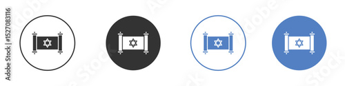 Scroll Torah icon vector. Logo Template illustration design