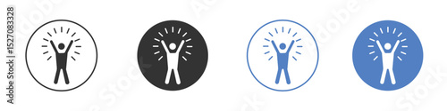 Self confidence icon vector. Logo Template illustration design