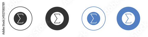 Sigma icon vector. Logo Template illustration design