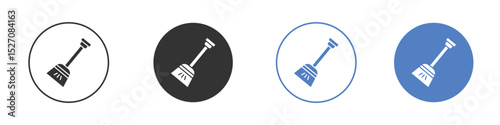 Snow shovel icon vector. Logo Template illustration design