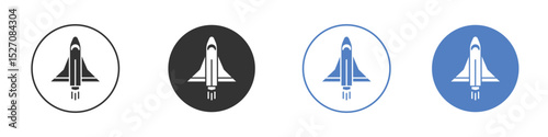 Space shuttle icon vector. Logo Template illustration design