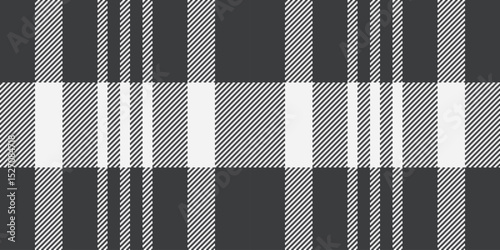 Packing background check plaid, event fabric vector textile. Softness seamless tartan texture pattern in grey and white colors.