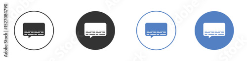 Subtitles icon vector. Logo Template illustration design
