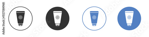 Sunscreen icon vector. Logo Template illustration design
