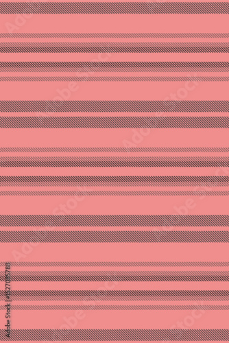 Ftage lines textile fabric, symmetry stripe texture seamless. Hovering vector pattern vertical background in red and pastel colors.