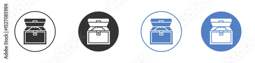 Treasure chest icon vector. Logo Template illustration design