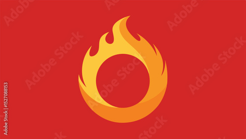 Fiery ring logo design concept vector illustration for branding and graphic design