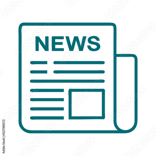 Newspaper with news headline and blank space for content  