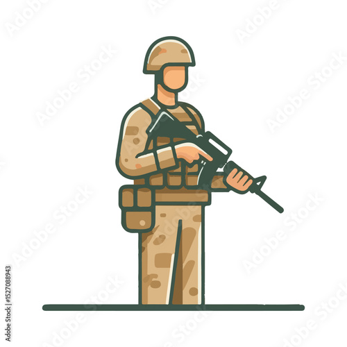 illustration design of a soldier