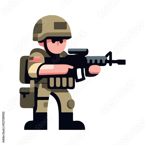 illustration design of a soldier