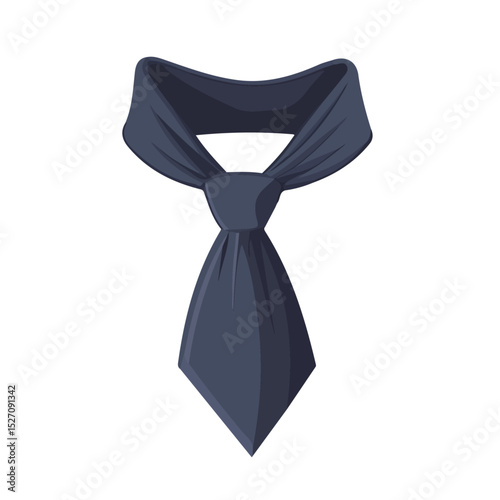 2D flat Cravat vector illustration, isolated on a white background.