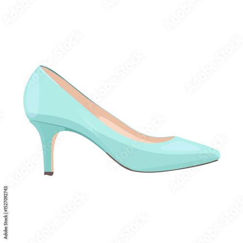 Court Shoes illustration vector 2D flat, isolated on a white background.