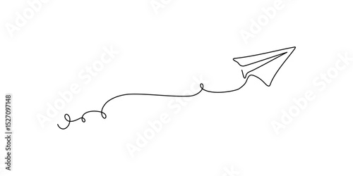 Line plane art travel outline icon sketch vector illustration doodle trip. Art single line plane flight air continuous airplane background linear aircraft fly airport path one business international
