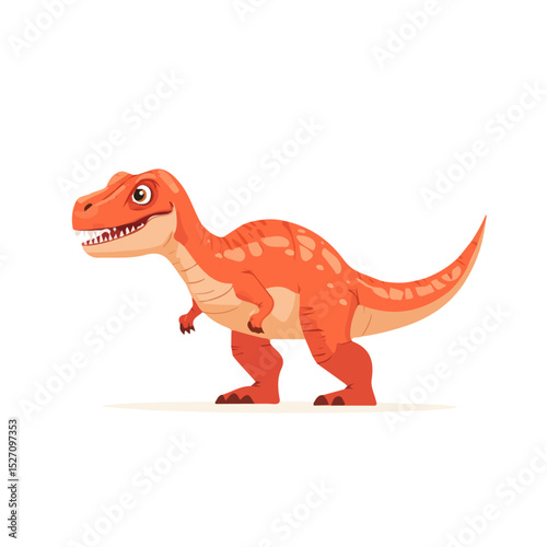 2D flat Carnotaurus illustration vector, isolated on a white background.