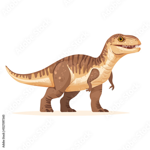 Carnotaurus 2D flat vector illustration, isolated on a white background.
