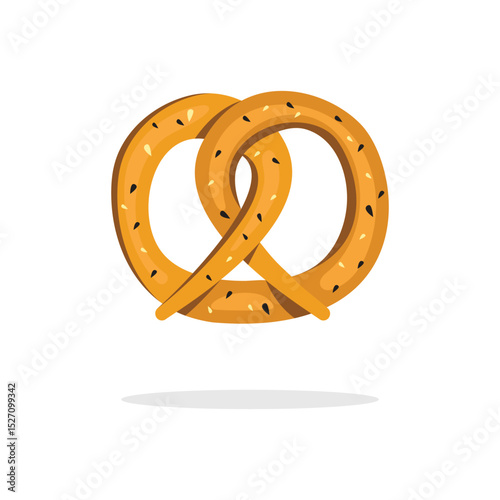 Pretzel Icon Vector Design. 