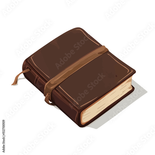 2D flat Books Wisdom vector illustration, isolated on a white background.