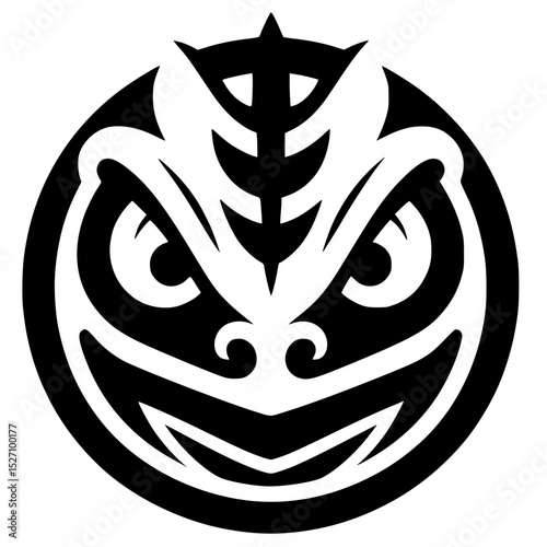 Chameleon robot face silhouette