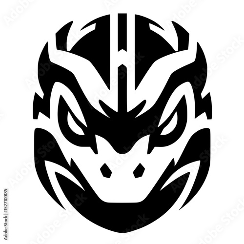 Chameleon robot face silhouette