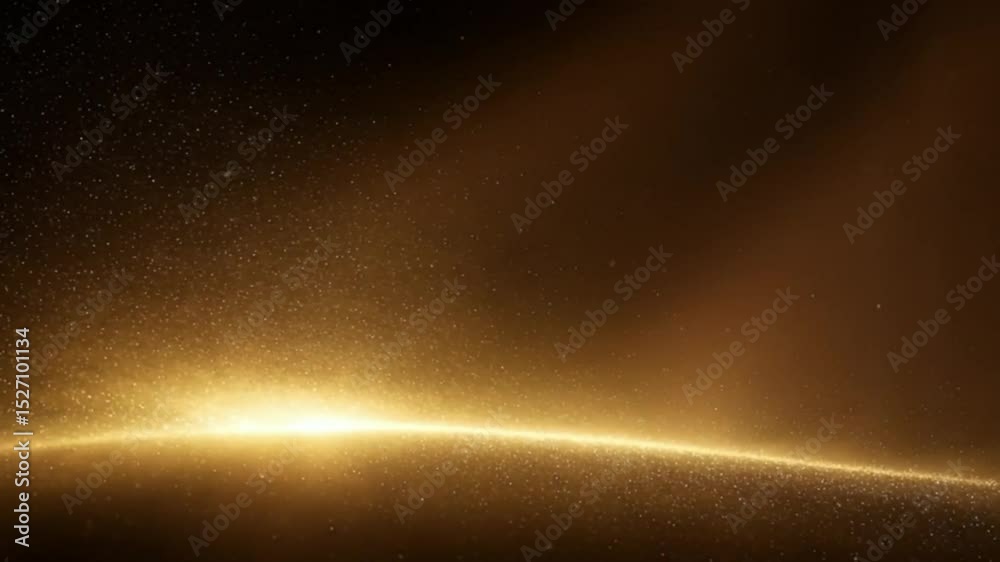 Golden Hour Horizon Glowing Dust and Light Rays