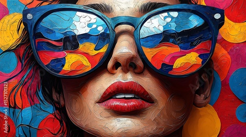 Surreal Cut Out Collage Art Combining Young Trendy Person With Vibrant Graphical Elements Concept Poster Design for Contemporary Lifestyle Theme