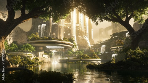 Futuristic Eden Cityscape