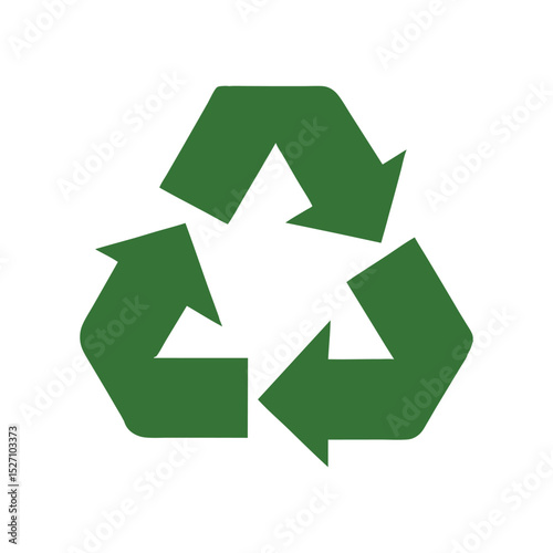 recycling symbol icon on white background, recycle sign icon vector