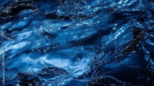 Abstract Blue Ice Texture Glacial Surface Background Image