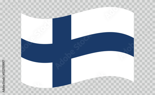 Flag of Finland. Finnish national symbol in official colors. Template icon. Abstract vector background.