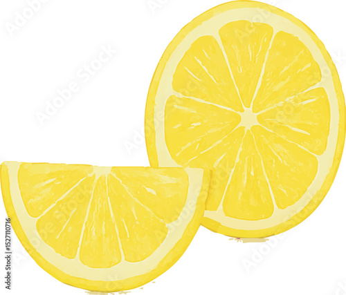 Watercolor Lemon Illustration – Hand Painted Citrus Fruit Clipart on White Background | Generative AI