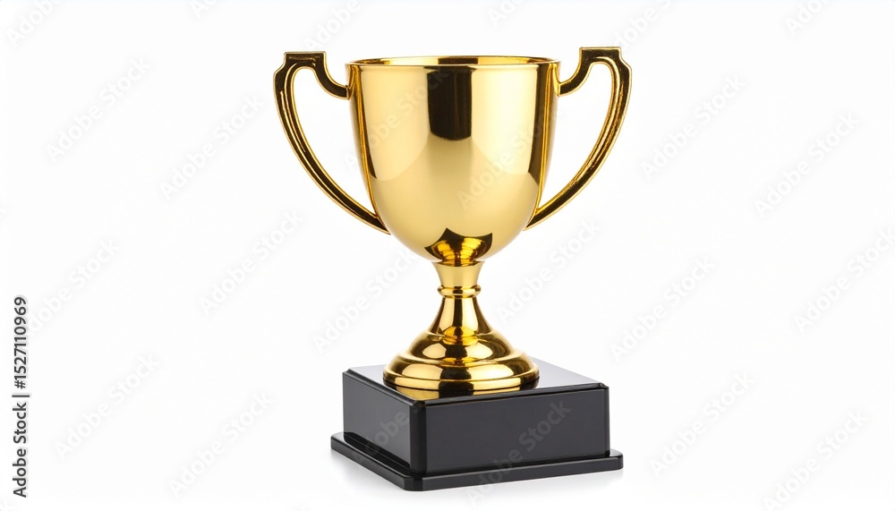 Fototapeta premium Award Trophy Cup Gold white background