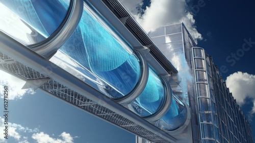 Futuristic transport tunnel