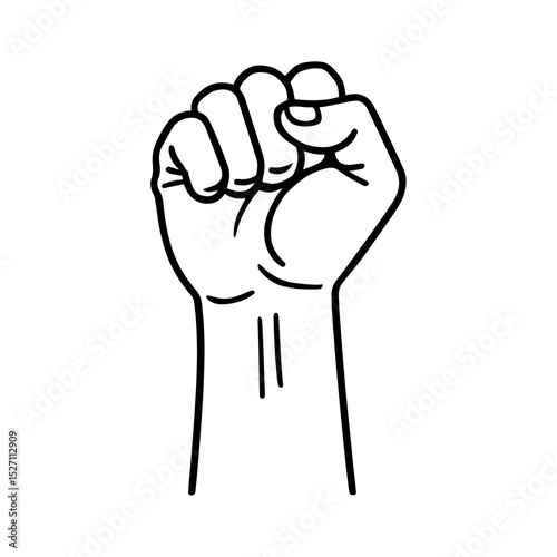 Power Fist, Clenched Fist, Protest Icon, Protest Fist, Unity Icon, Protest Symbol, Solidarity Fist, Vector Illustration Background
