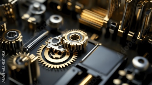 Gears and Mechanisms Closeup