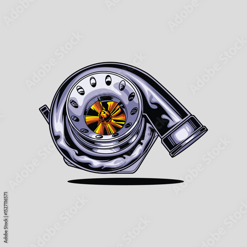 Turbo Engine Vector Design Illustrator
