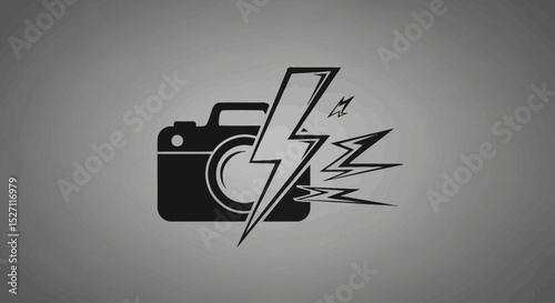 Fast Photography Camera Speed and Lightning Bolt Design