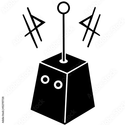 Wireless transmitter device icon illustration