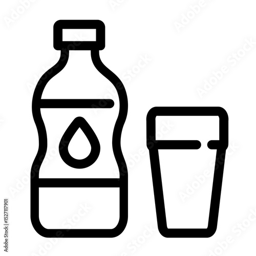 hydration icon water bottle glass health fitness liquid