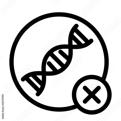 non gmo icon genome circle cross dna organic natural