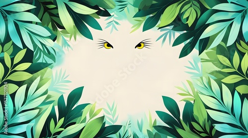 Fantasy Jungle Art with Colorful Tiger and Textured Background
